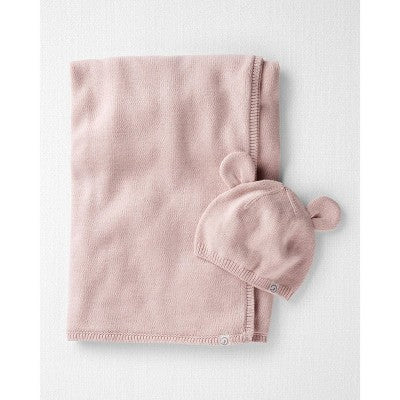 Little Planet by carter's Hat and Blanket 2pc Set 0-3months - Pink