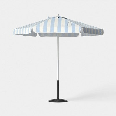 7.5" Round Valance Outdoor Patio Umbrella Blue Stripe - Room Essentials (LOCAL PICKUP ONLY)