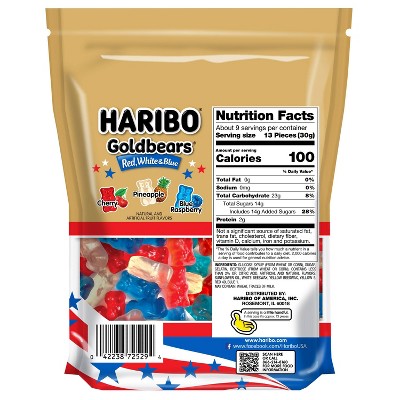HARIBO Goldbears Gummy Candy Red, White and Blue Share Size - 9oz