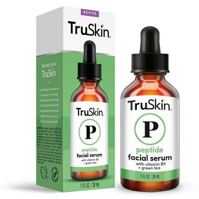 TruSkin Peptide Facial Serum with Vitamin B5 and Green Tea - 1 fl oz: Paraben-Free, Sulfate-Free, Normal Skin, Unscented