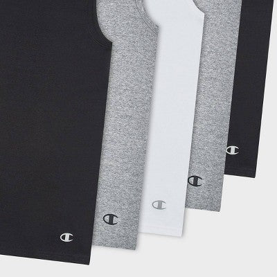 Champion Men's Iconic Essentials 5pk Rib Tank Top Shirt - Black/Gray/White XL