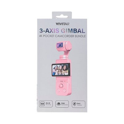 Vivitar 3-Axis 4k Pocket Camcorder Bundle