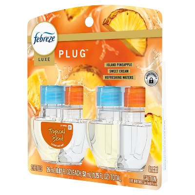 Febreze Luxe Plug Dual Air Freshener Refills - Tropical Blend - 1.75 fl oz/2ct