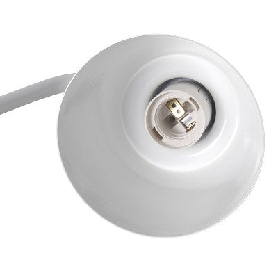 Simple Designs Sleek Essentials Adjustable Metal Desk Lamp White