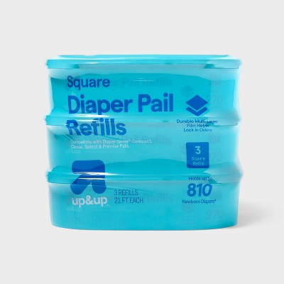 Diaper Pail Square Refill Disposal Bags - 3pk - up&up