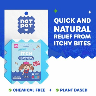 NATPAT 24ct"MagicPatch" Itch Relief Stickers Anti-Itch Treatment for Mosquito Bite Relief Safe and Natural