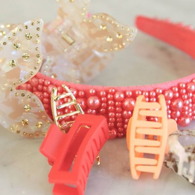 scunci be-u-tiful Mixed Shapes Open Center Claw Clips - Mixed Finish - 5pcs