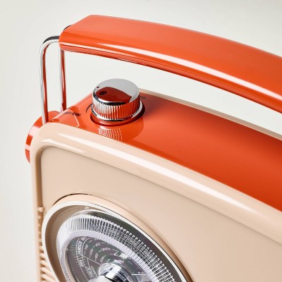 Retro Portable AM/FM Bluetooth Radio Tonal Orange: Hearth & Hand with Magnolia, Rechargeable, USB Cable Included