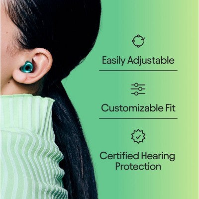 Loop Switch 2 Earplugs for Adjustable Volume Control and Instant Noise Relief - Emerald