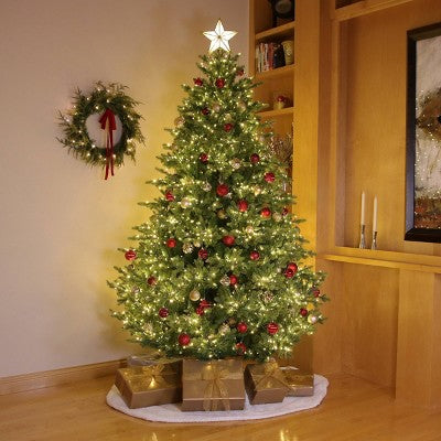 Philips 7.5' Lit Balsam Teardrop Bicolor Multi Function Twinkle Led Lights Autoconnect Foot Pedal with Remote Control (LOCAL PICKUP ONLY)