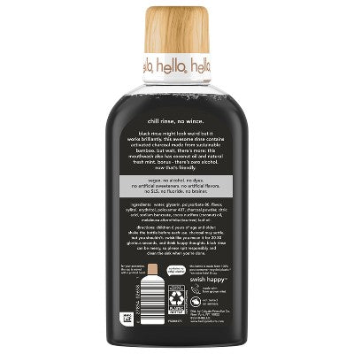 hello Alcohol Free Mouthwash with Activated Charcoal Fluoride Free Mouthwash - Chill Mint - 17.6 floz