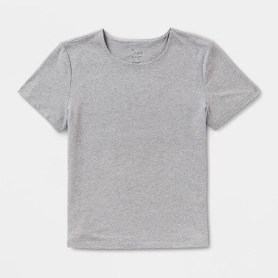 Women's Short Sleeve Sculpt T-Shirt - A New Day Gray XL