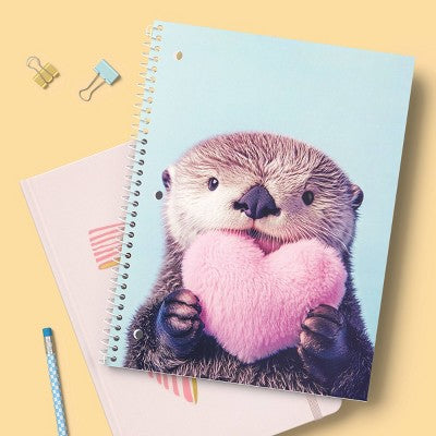 Otter Wide Rule 7.5"x10.5" Spiral Paper Notebook Blue - up&up