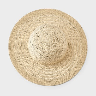 Packable Straw Short Brim Floppy Hat - Shade & Shore Natural