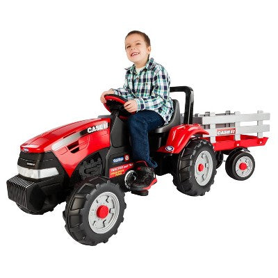 Peg Perego Case IH Tractor and Trailer - Red (LOCAL PICKUP ONLY)