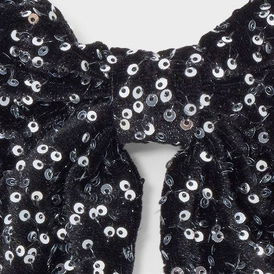 Girls' Sequin Bow Barrette - Cat & Jack Black: Hair Styling Accessory