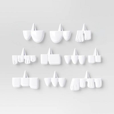 10pc Silly Push in Teeth Carving Halloween Decorative Prop Kit White - Hyde and EEK! Boutique