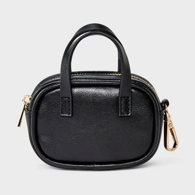 Mini Satchel Bag Charm - A New Day Black