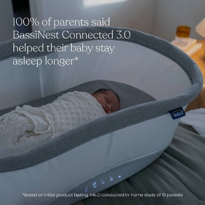 HALO Innovations BassiNest Connected Swivel Sleeper 3.0 Smart Baby Bassinet - Gray (LOCAL PICKUP ONLY)