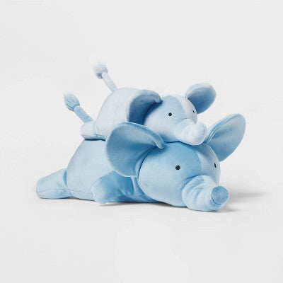 Elephant and Baby Weighted Plush Kids' Throw Pillow Blue - Pillowfort (LOCAL PICKUP ONLY)
