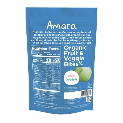 Amara Organic Fruit Bites Baby Snacks - Apple Kale - 0.75 oz