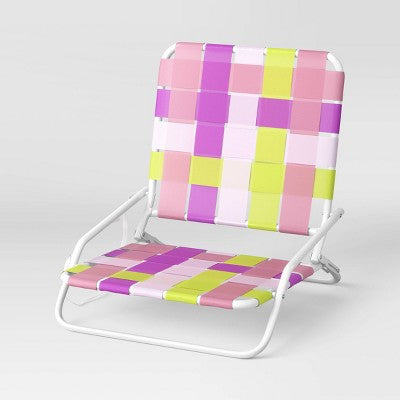 Webstrap Outdoor Portable Beach Sand Chair Pink - Sun Squad (LOCAL PICKUP ONLY)