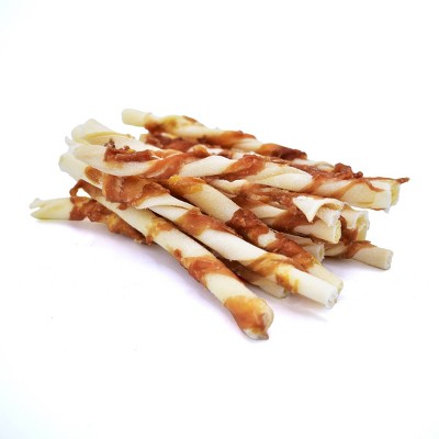 Canine Chews Chicken and Beef Twist Rawhide Dog Treats - 100ct