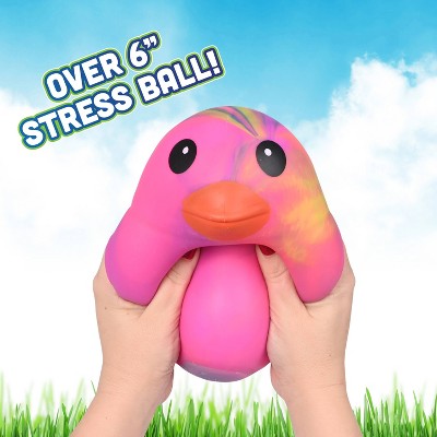 Sunny Days Jumbo Squeezy Ducks - Tie Dye Pink