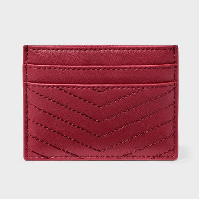 Basic Card Case Wallet - A New Day Dark Red