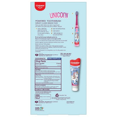 Colgate Kids' Unicorn Toothbrush & Toothpaste Gift Set - 2ct EXP 09/2026