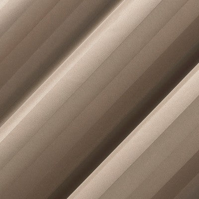 2pc 37"x84" Sun Zero Dimani Satin Striped 100% Blackout Rod Pocket Curtain Panel Pair Taupe: Energy Efficient, Noise Reduction
