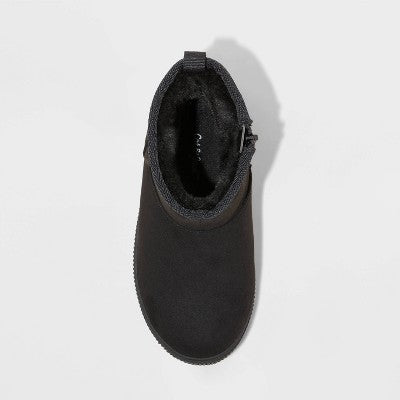 Toddler Arlo Shearling Style Boots - Cat & Jack Black 6T