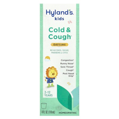 Hyland's Naturals Kids, Cold & Cough, Daytime, Ages 2-12, Unflavored, 4 fl oz (118 ml)