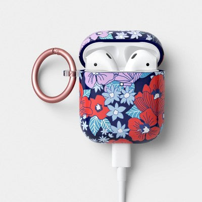 AirPods (1/2 generation) Case with Clip - heyday Poppy Flowers