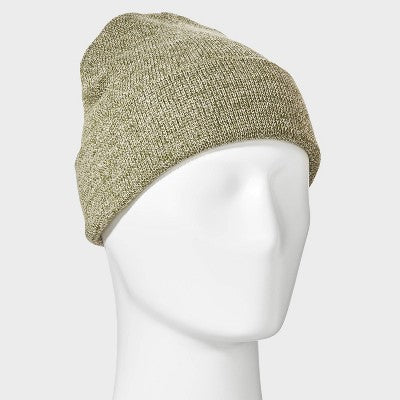 Men's Knit Cuffed Beanie - Goodfellow & Co Olive Green