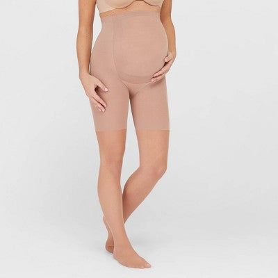 ASSETS by SPANX Maternity Perfect Pantyhose - Nude 1: High Waisted Sheer Hosiery, Shape Enhancement, Hip & Thigh Slimming