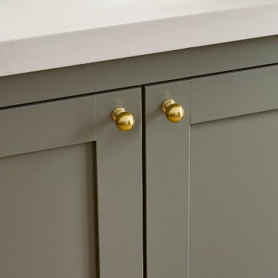 Traditional Cabinet Knobs Brass (Set of 2) - Hearth & Hand with Magnolia