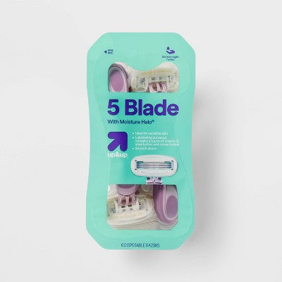Moisturizing Halo Women's 5-Blade Disposable Body Razors - 6ct - up&up