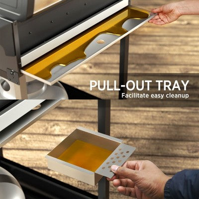 R.W. FLAME BBQ Gas Grill – 34,000 BTU Propane, Enamel Grates, Removable Grease Tray, Ideal for Outdoor Cooking, Camping, Backyard, Patio & Deck (LOCAL PICKUP ONLY)