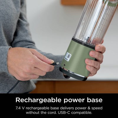 Ninja Blast 18oz Portable Blender Olive Green BC151OG: 1-Speed, Dishwasher-Safe, Personal Blender, 1 Year Warranty