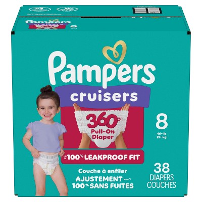 Pampers Cruisers 360 Diapers Super Pack - Size 8 - 38ct