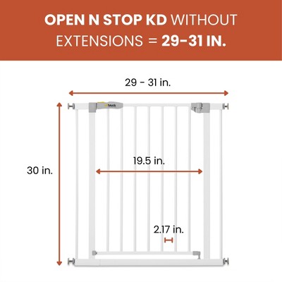 hauck 59726 Open N Stop KD Pressure Fit Safety Gate for Doors 29 to 31", White (LOCAL PICKUP ONLY)