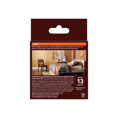 GE 2pk 40W Relax A15 LED Ceiling Fan Light Bulbs Clear Soft White