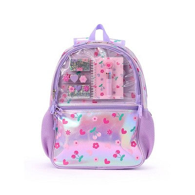 Locker Club Stationery 17" Backpack Set - Cherry