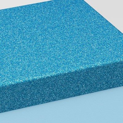 7"X4.5" Square Glittered Christmas Gift Box Blue - Wondershop???????