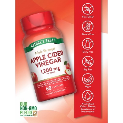 Nature's Truth Apple Cider Vinegar Capsules 1200mg | 60 Count