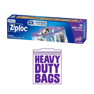 Ziploc Heavy Duty Gallon Food Storage Bags - 10ct