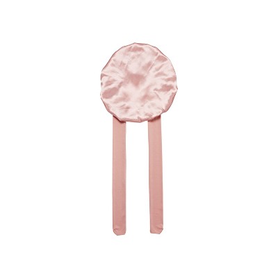 Kiss Colors & Care Silky Satin Bonnet with Tie Band Edge - Dust Pink - XL - 2ct