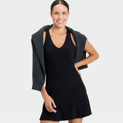 Women's Everyday Soft Ruffle Dress - All In Motion Black S