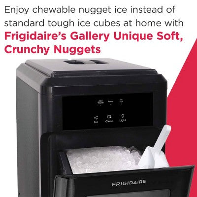 Frigidaire Nugget Ice Maker - Black Stainless Steel: Countertop Ice Machine, 44 lbs Daily Production, 2.5 lbs Storage (LOCAL PICKUP ONLY)
